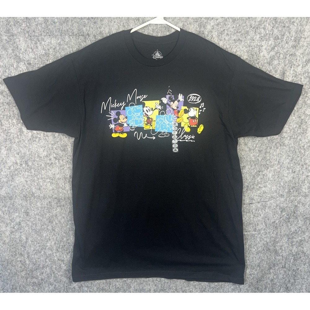 Disney Parks‎ Mickey Mouse X-Large Black Classic 1928 Animated T-Shirt Adults